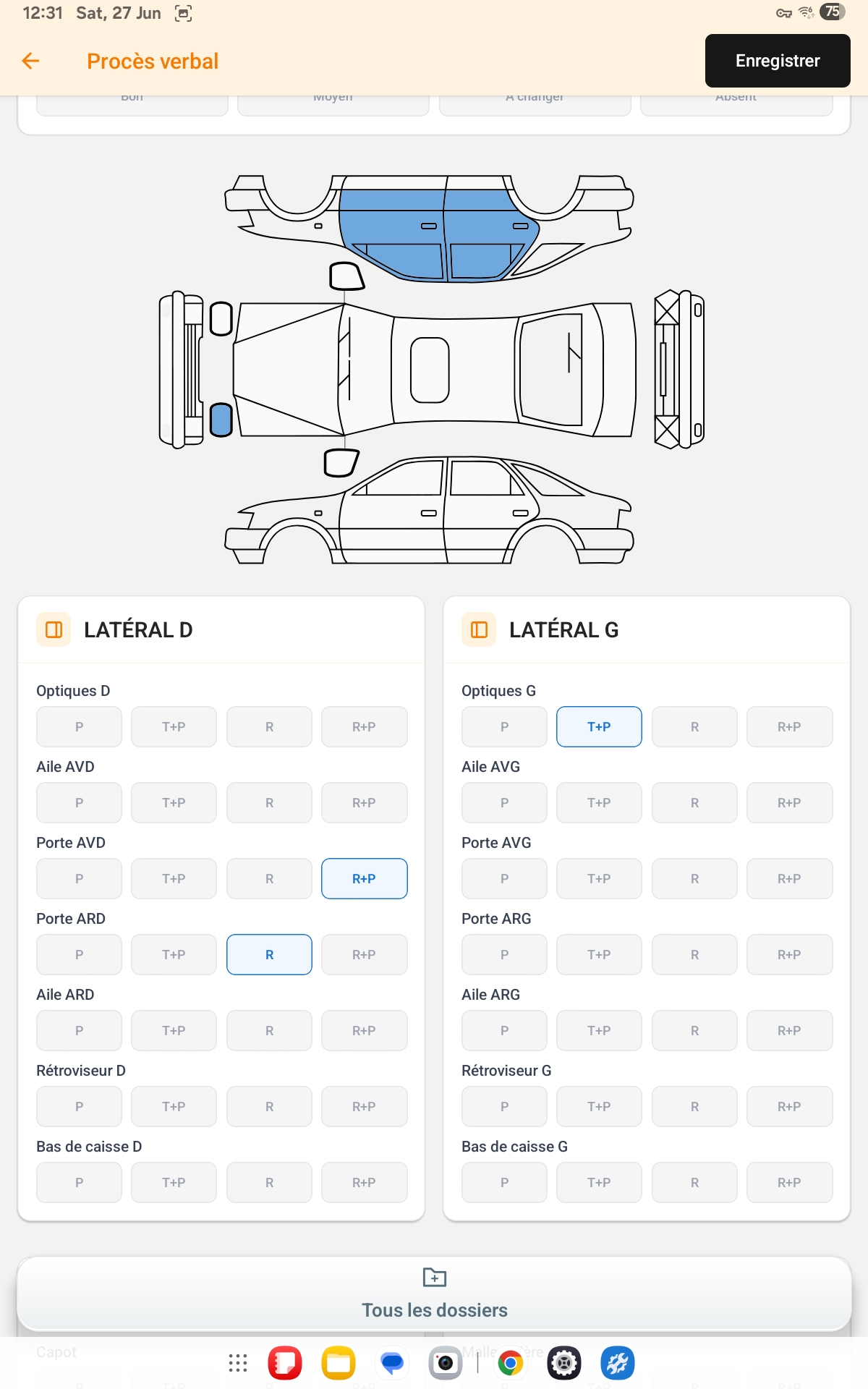 App mobile — procès verbal